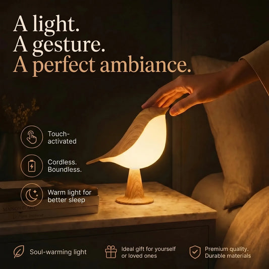 Glow Bird | Touch-Activated Wireless Night Light & Sleep Lamp