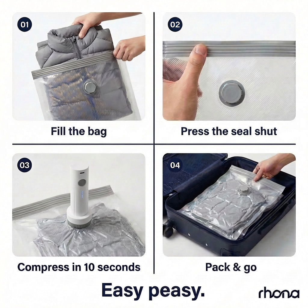 Compression bag panel detail